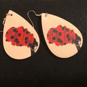Afrocentric leather earrings